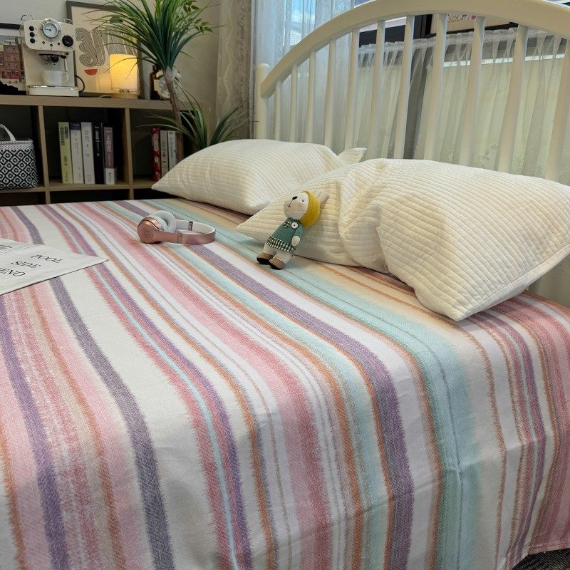 全棉加厚磨毛床单床笠单件秋冬简约风纯棉保暖床罩床垫保护套单品