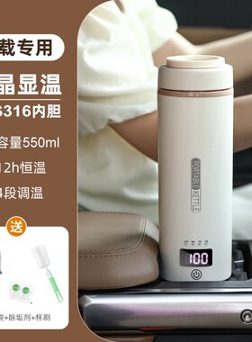 车载烧水壶便携式12V24vV通用烧水杯迷你家用电热杯汽车小轿车货