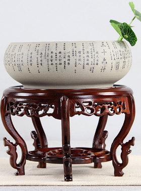 红木托架底座实木质工艺品茶壶花盆花瓶佛像鱼缸香炉摆件圆形底座