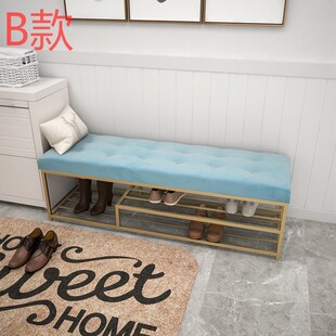 轻奢沙发换c鞋凳长方形简约服装店穿试鞋箱家用门口床尾休息收纳