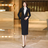 女连衣裙秋季 202r4新款 气质显瘦时尚 职业装 通勤工装 中长包臀裙121