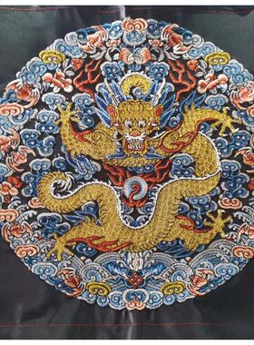 中国风清代古装汉服u皇帝服装团龙盘金绣五爪龙袍