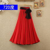 2024新款 春夏720度舞蹈裙两面穿E雪纺半身裙跳舞裙子大摆裙a字长