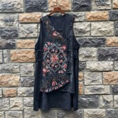 无袖 2024 马夹裙国风复古连衣裙 重工刺绣花宽松B版 新中式 春季 爆款