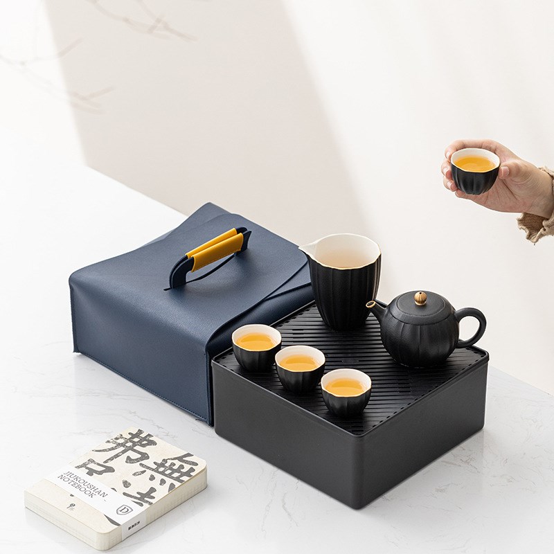 茶壶户外露营便携茶具旅行茶具套装端午L节日活动轻奢商务礼品