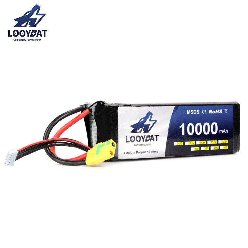LOOYBAT10000mAh22.2V35C遥控RC车模型船模直升机LiPo高倍率