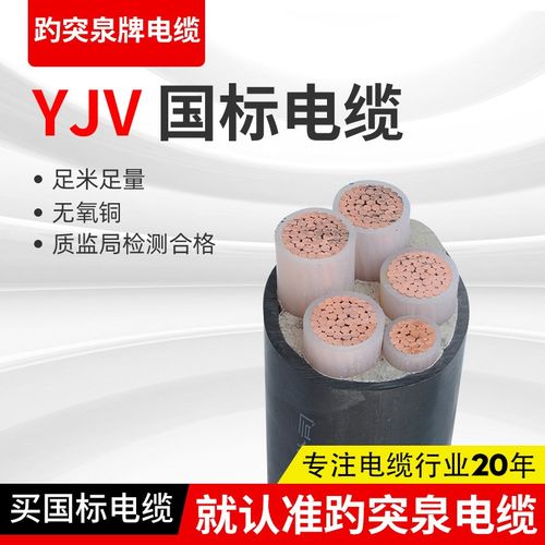 YJV22阻燃带铠装电缆线四芯钢带电缆0.61KV电缆五芯地埋国标电缆