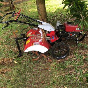 多配件手扶式小型旋耕机田地耕整犁田设备柴油动力耕地除草机