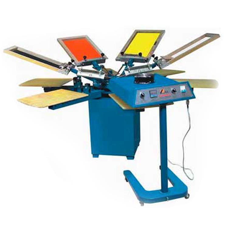 8色手动旋转多色丝网印花机t恤无纺布印刷机