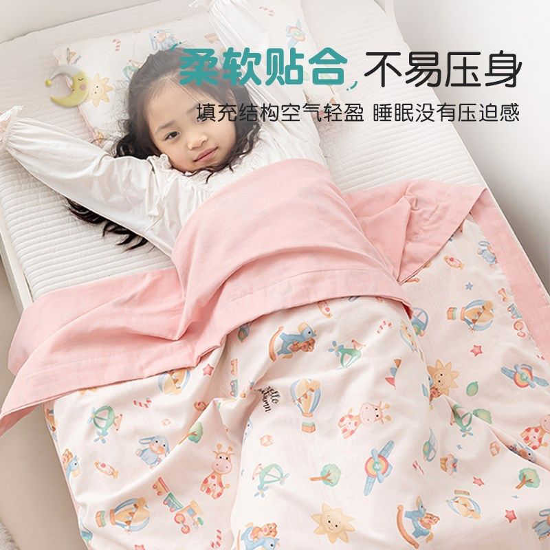 儿童双层纱布盖毯夏季毛巾被婴儿小毯子幼儿园午睡.薄夏凉被子
