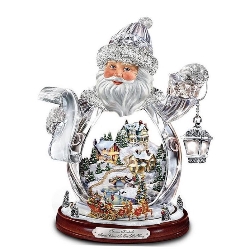 Christmas Tree RotatSculpture Train Decoration WWindow贴纸