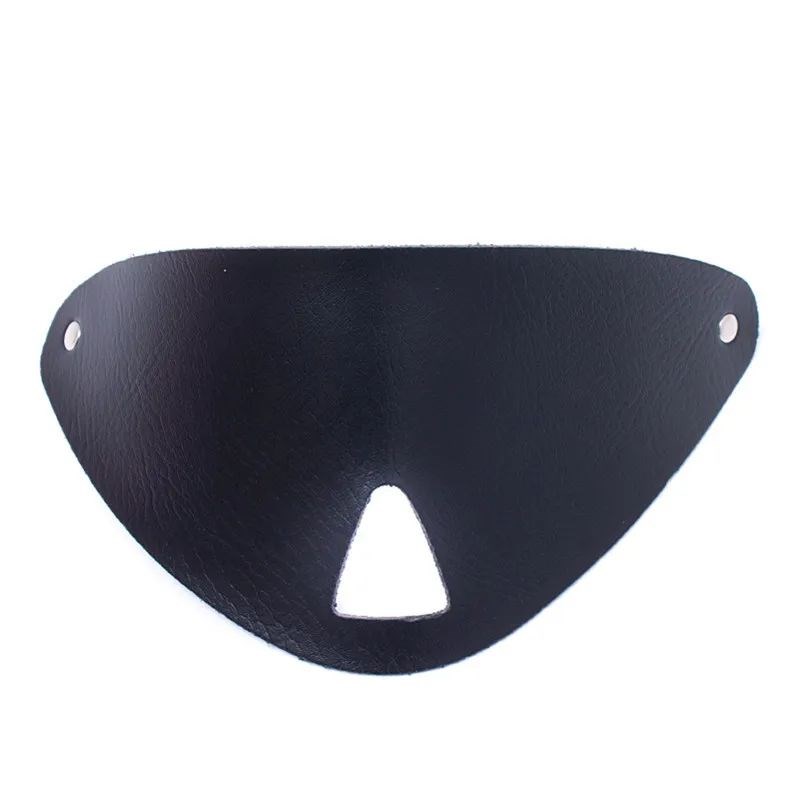 Black PU Leatjher Mystery Expose Nose Eye Mask with Binding