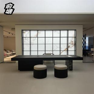实木茶桌椅组合现代简约家用客厅阳台泡茶台一体办公室轻奢大板桌