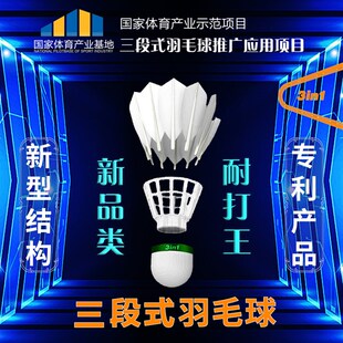 D333耐宝2g22三段式鹅毛球室内训练用球打不易烂稳定耐打羽毛球D4