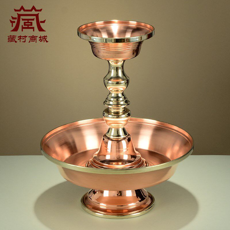 光面红铜护法杯居家桌面x供水杯现代供酒杯用品圣水杯供盘