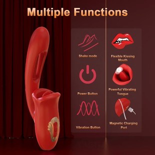 for ClZitoris Vibrator Tapping Dildo Tongue Licking Women