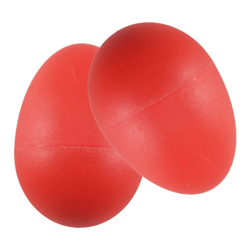 1 Pair Pflastic Percussion Musical Egg Maracas Shakers red