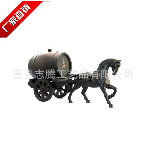 源头厂家供应1.5L木质马拉车复古做旧橡木酒桶碳化木桶木制品