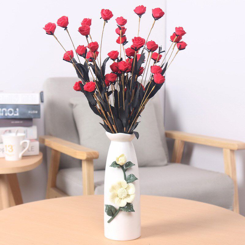 小花瓶摆件客厅电视柜插花干花简欧式简约陶瓷家居玄关迷你装饰品