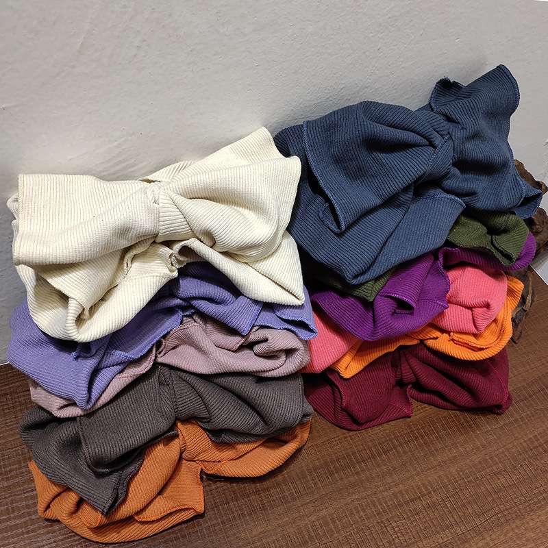 网红发带超大蝴蝶结针织宽边ins发带外戴秋冬发带洗脸发饰