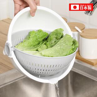 日本进口KOKUBO双层加厚洗菜盆厨房创意洗菜沥水篮淘米器洗水果盘