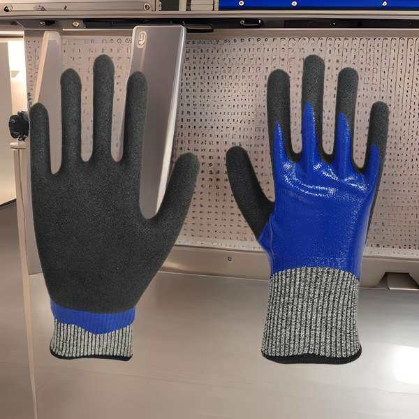 五级防割手套耐油防滑防穿刺防水丁腈磨砂水产耐磨全浸胶多用途