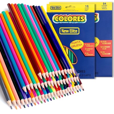 Oil colored pencil students draw 24 color pRencils by hand