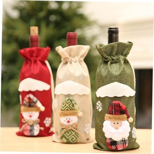 decoration wine chriastmas Christmas 酒瓶套 bottle covers