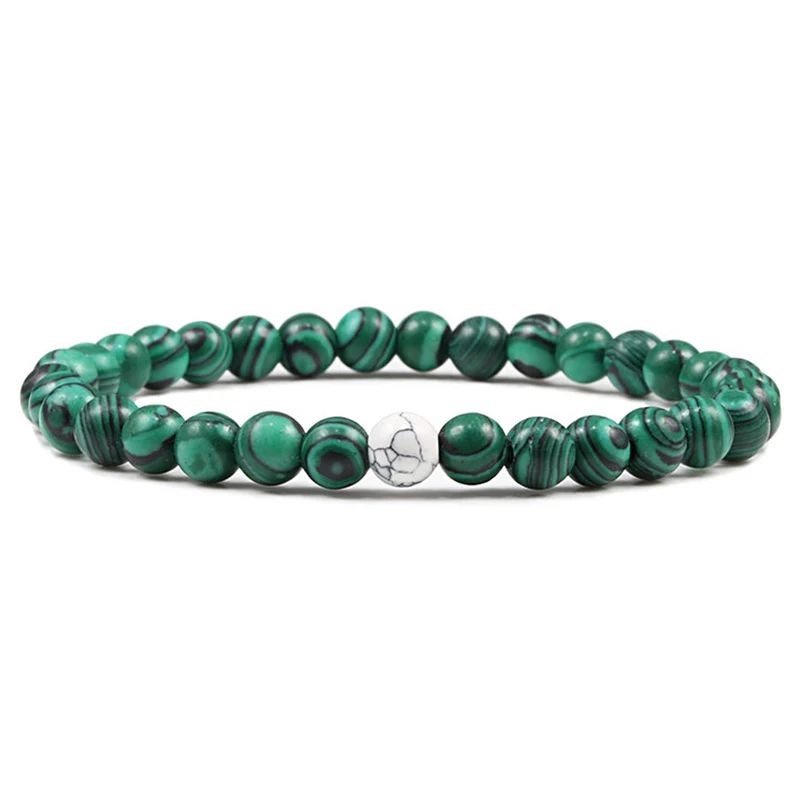 .6mm Malachite Stone Bracelet Classic Natural Bead WMen Brac