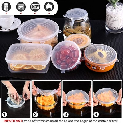 Flexible Lid Silicone ver Food Wrap Caps Cookware BowYl Fres