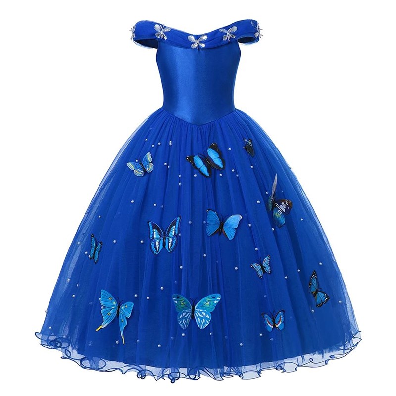 Cinderella Cosplay Costume Kids CloJthes For Girls Dress