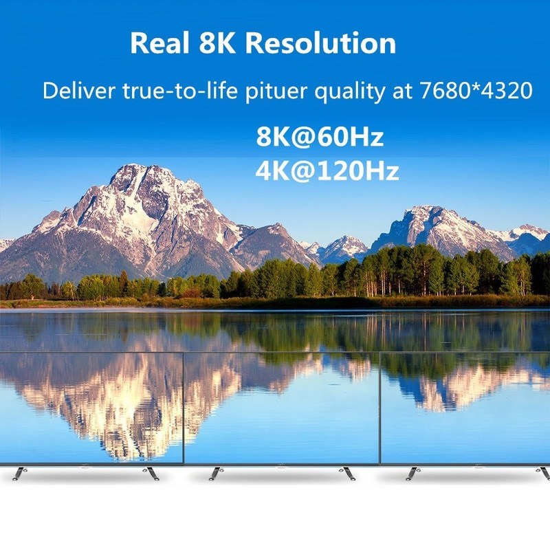 HDMI 2.1 Cable 8K@60Hz 4K@120Hz HDHCP2.2 HDMI Splitter ARC