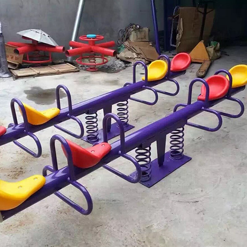 双人公园摇摇乐户外室外设施翘翘板儿童幼儿园小区游乐摇马跷跷板