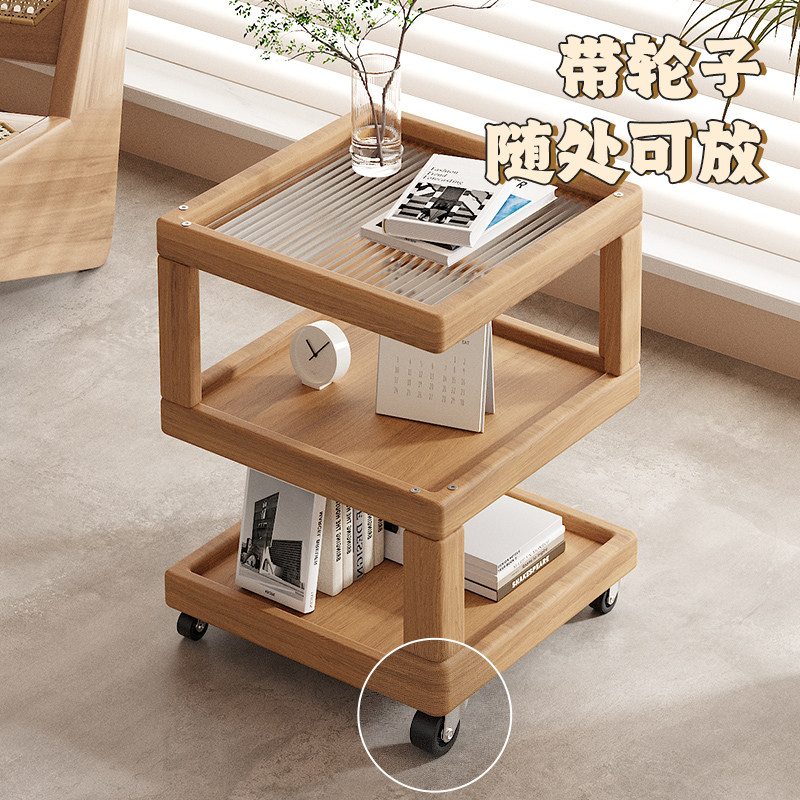 可移动小推桌茶几带轮子高级感边几创意侧边柜床头柜沙发旁置物架,住宅家具,移动边几/推车,淘宝优惠券,粉丝福利购,淘宝优惠卷