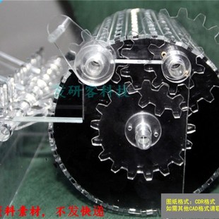 创意手摇木琴亚克力摆件工艺品模型 激光切割雕刻CAD格式图纸素材