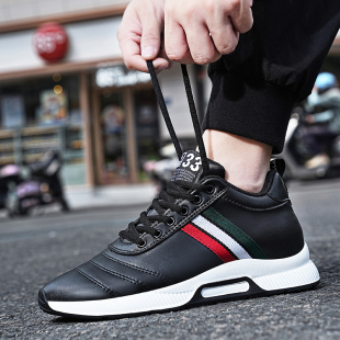 内增高运动休闲鞋 冬季 黑色时尚 6cm8cm10cm加绒棉鞋 子 保暖增高男鞋