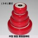 3寸4寸5寸6寸8寸聚氨酯单轮平板车中型重型脚轮脚手架PU红色轮子