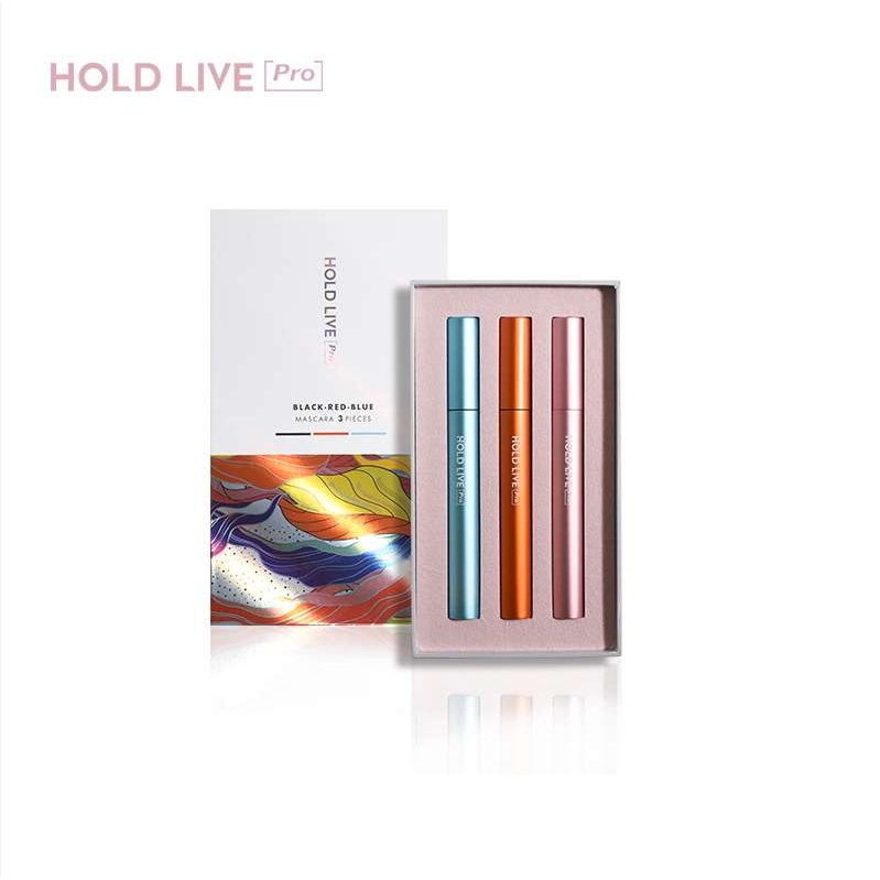 HOLD LIVE色彩防水纤长卷翘加长加密小刷头3支装睫毛膏套装HL332