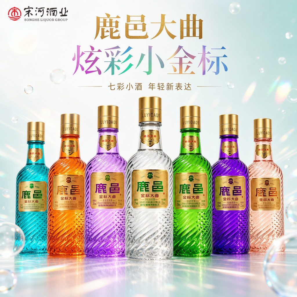 鹿邑大曲 炫彩小金标 29度125ml浓香型白酒纯粮酒口粮酒品鉴小酒 - 实物图