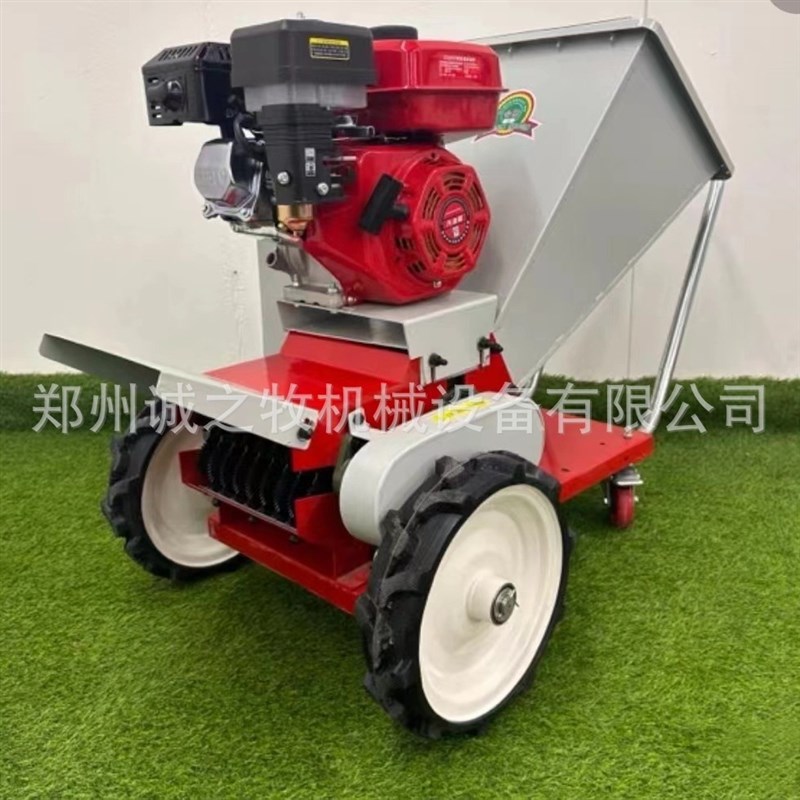 手推式便携式秸秆粉碎机树枝粉碎机汽油柴K油电机瓜果粉碎果园园