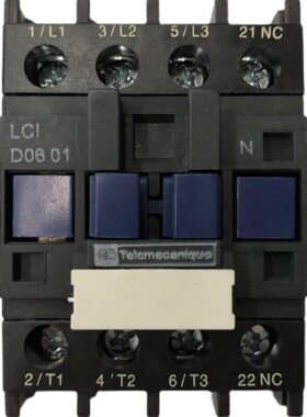 抱闸接触器Telemecanique LC1-D0601 110V D06...N3开1闭电梯封星