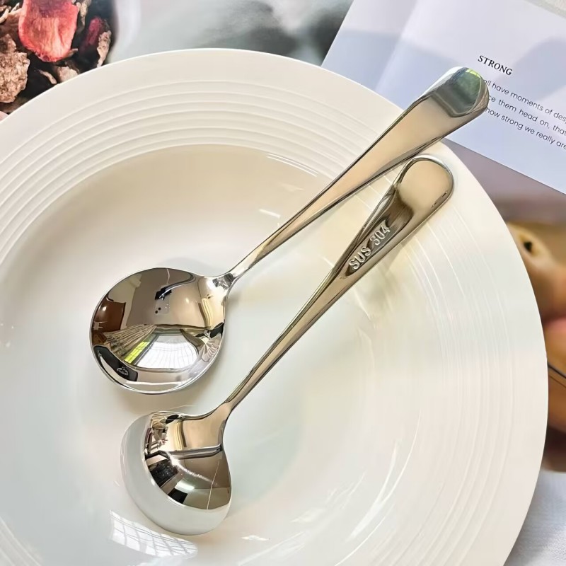 304不锈钢长柄调羹勺子