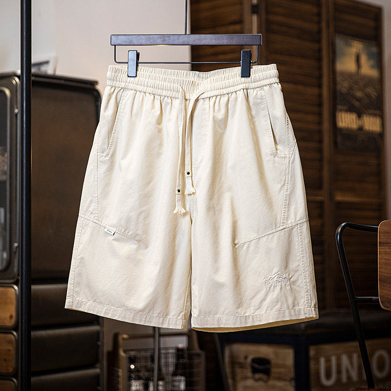 美式复古潮流工装短裤男夏季2026新款户外休闲刺绣五分裤子男款夏