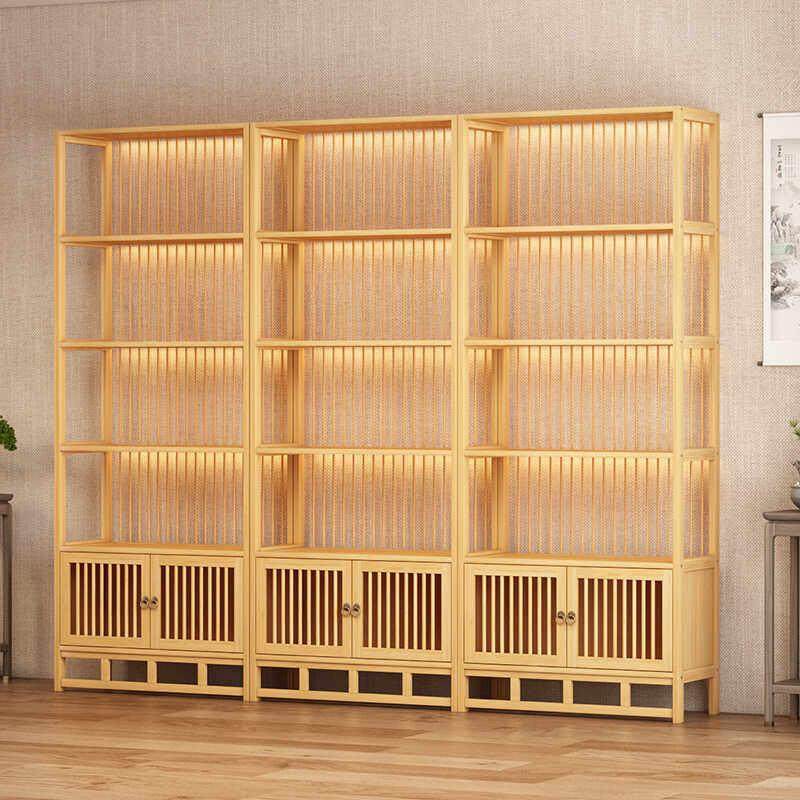 新中式博古架茶叶展示柜普洱茶饼架紫砂壶架实木茶店货架灯陈列柜,商业/办公家具,展示柜/陈列柜/展示架/货柜,淘宝优惠券,粉丝福利购,淘宝优惠卷