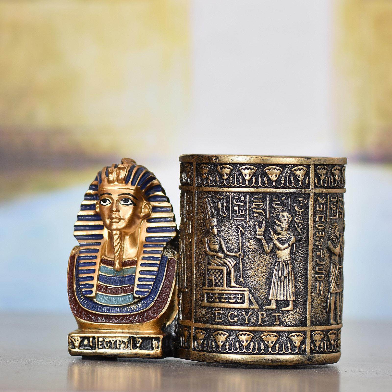 书房桌面收纳筒埃及工艺品笔盒摆设装饰品办公用品礼物法老王笔筒,家居饰品,装饰摆件,淘宝优惠券,粉丝福利购,淘宝优惠卷