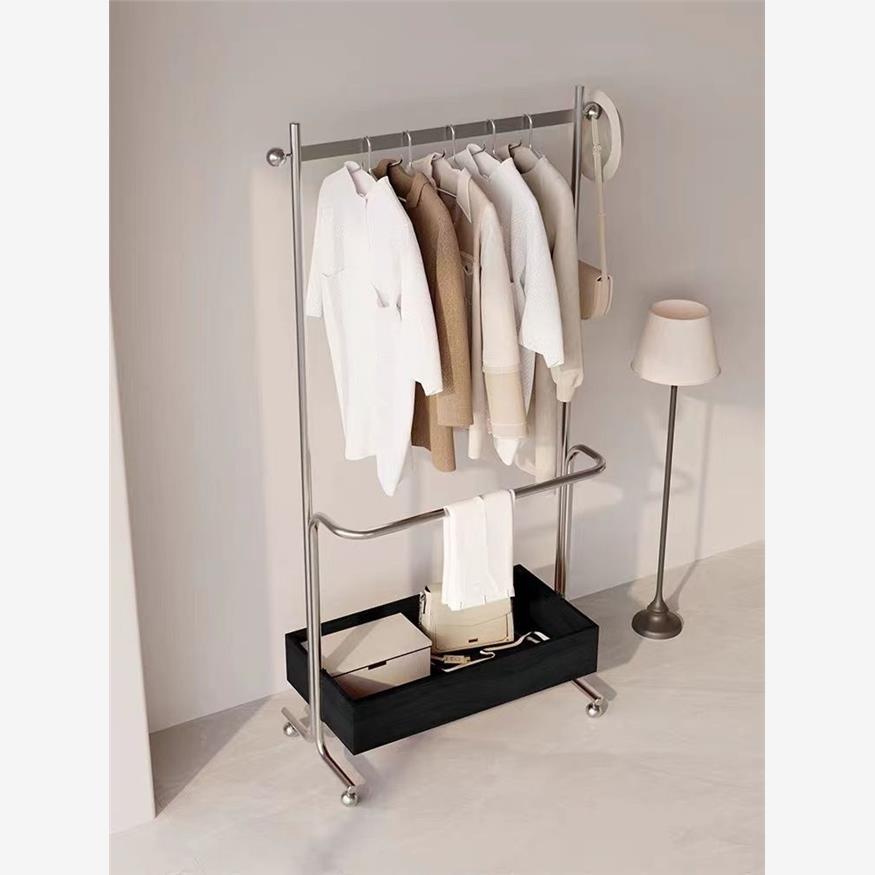 挂衣架落地卧室房间现代衣帽架室内立式简约可移动置物架衣服架子