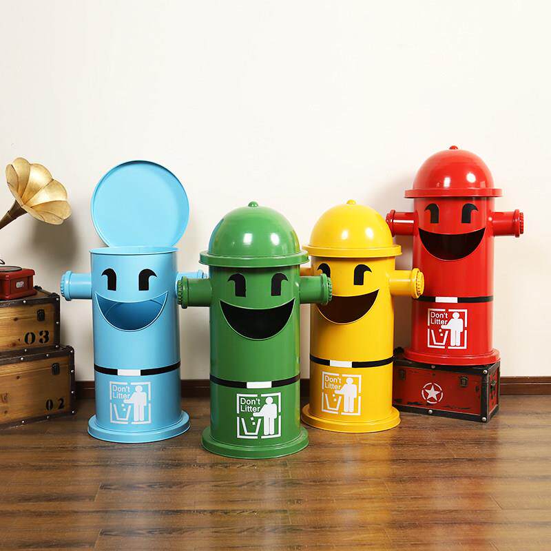 卡通垃圾桶大号带盖幼儿园儿童户室外消防栓创意分类商用果皮箱
