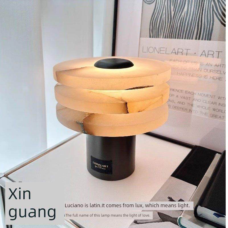 台灯云石氛围灯USB充电无线触控明暗可调书桌茶室台灯礼物床头灯,家装灯饰光源,装饰台灯,淘宝优惠券,粉丝福利购,淘宝优惠卷