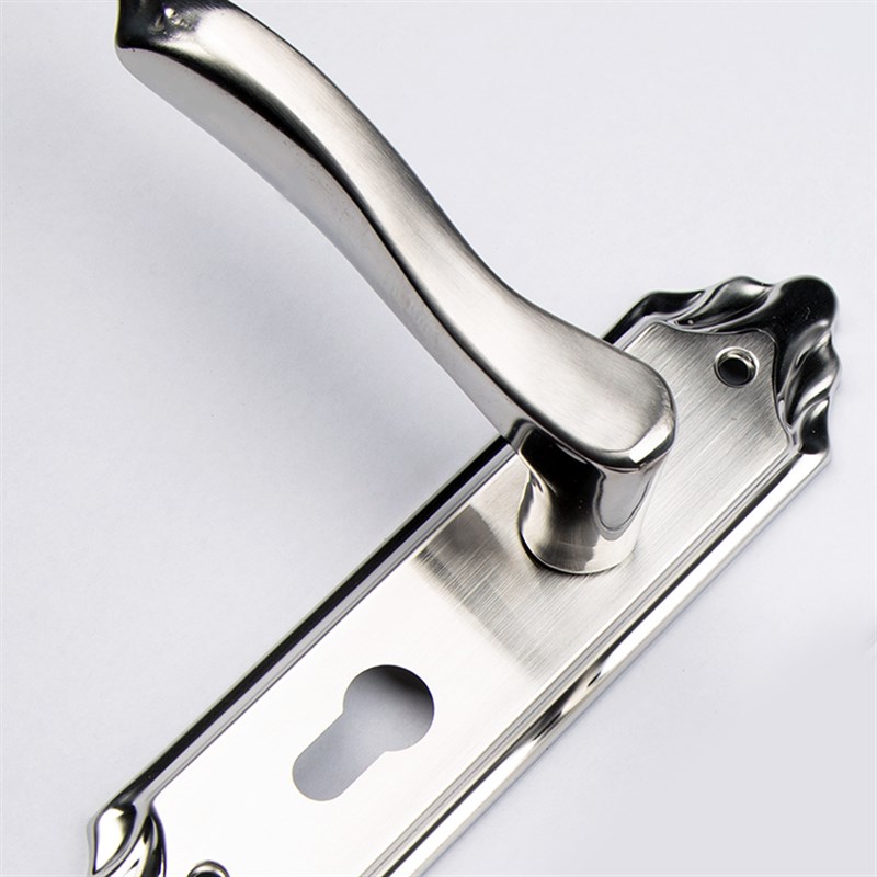 不锈钢140孔木门锁双舌静音执手锁室内卧室房门锁换锁133孔配锁把