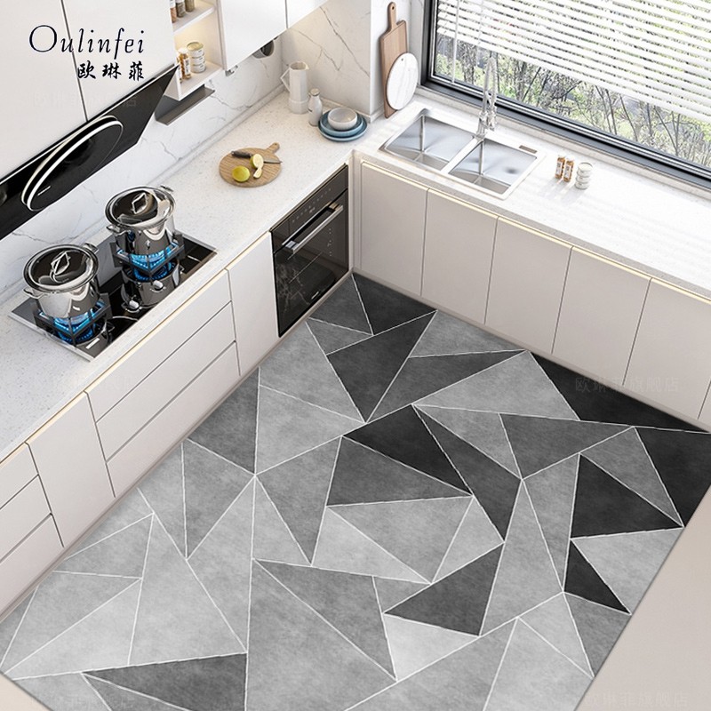 2022新款厨房专用地垫耐脏防滑脚垫防油防水家用垫子地毯可擦免洗,居家布艺,厨房地垫,淘宝优惠券,粉丝福利购,淘宝优惠卷